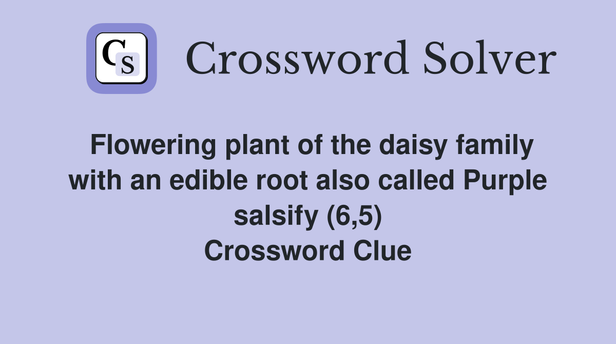Flowering plant of the daisy family with an edible root also called